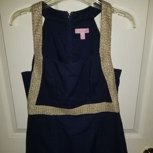 Lilly Pulitzer Navy/Gold dress